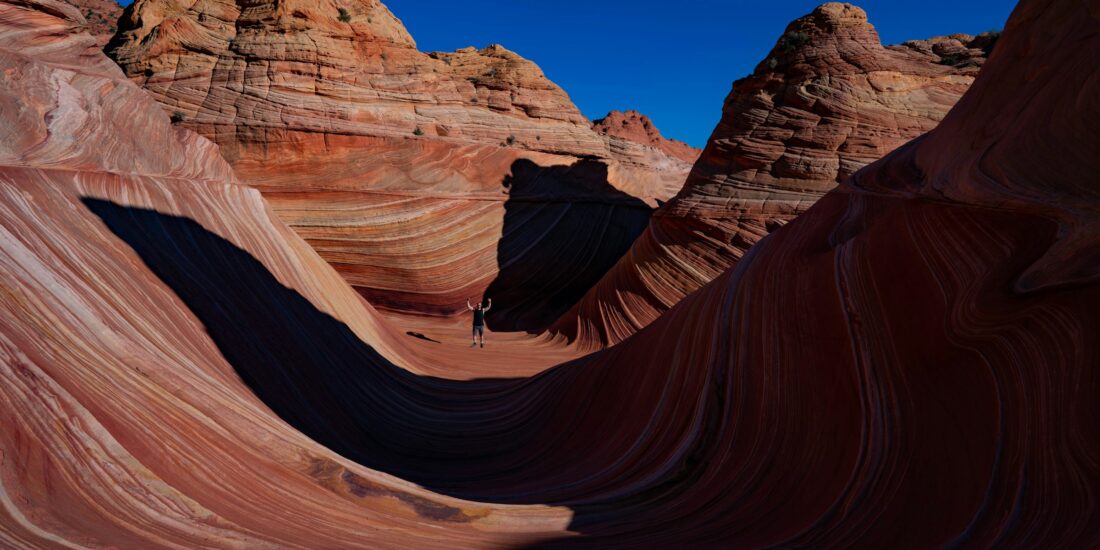 The Wave sandstone formation in northern Arizona