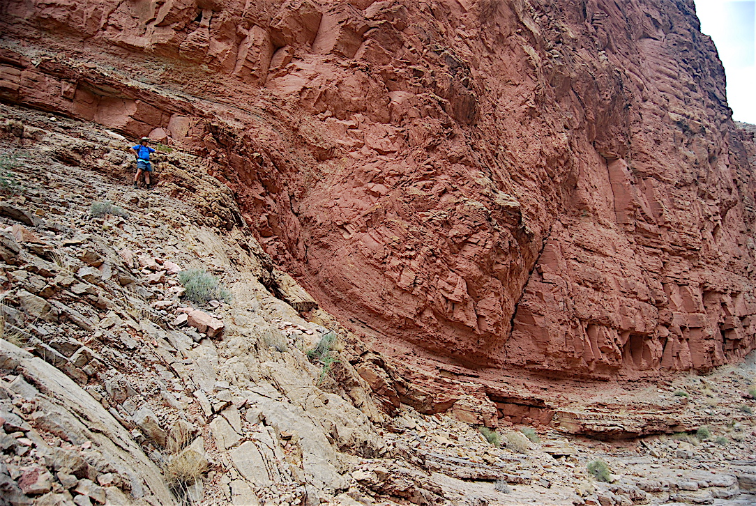 Folded rock layers near Matkatamiba Canyon in Grand Canyon