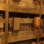 Cages with food and water dispensers