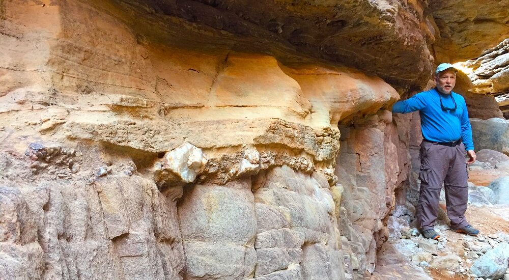 Dr John Whitmore Teaching at the Great Unconformity in the Grand Canyon