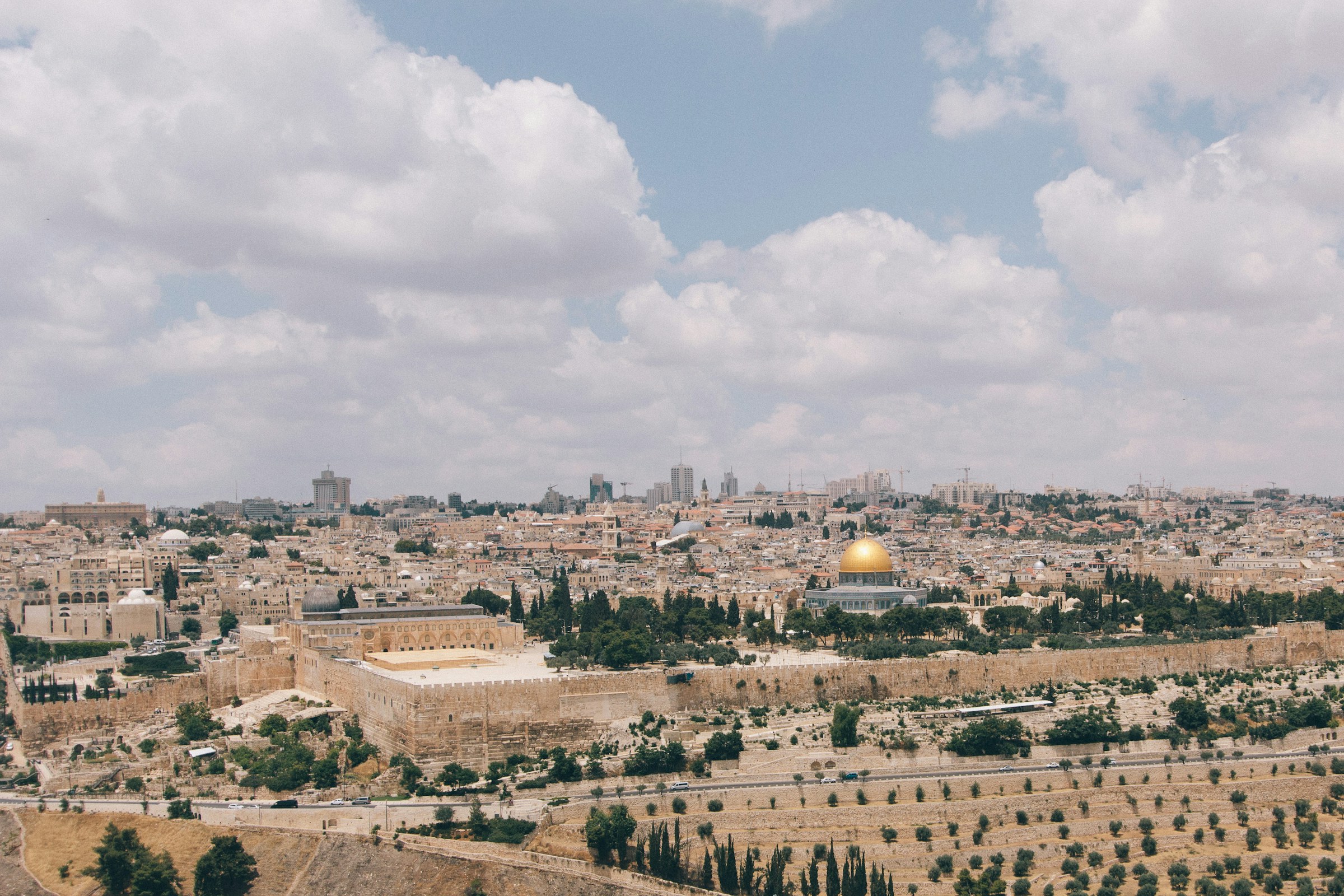 View of Jerusalem from the Mount of Olives, setting for Palm Sunday