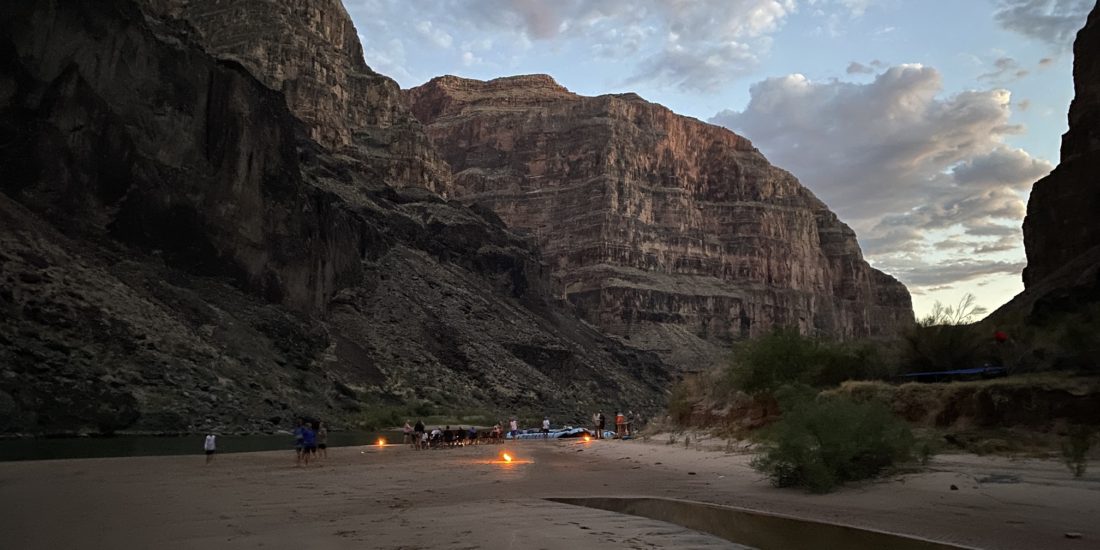 Grand Canyon Beach with Tiki Torches