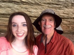 David Losey and his granddaughter enjoying the Canyon together on an early river trip.