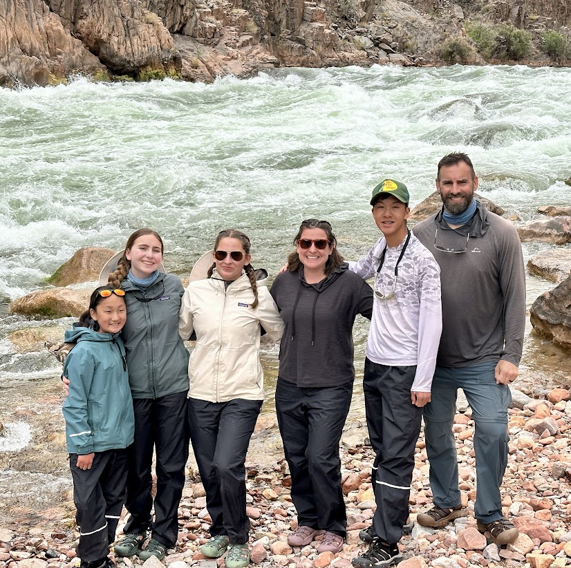 Family at Granite Rapid in the Grand Canyon