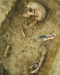 Human remains unearthed by archaeologists testify to a history of death that began with Adam's sin.