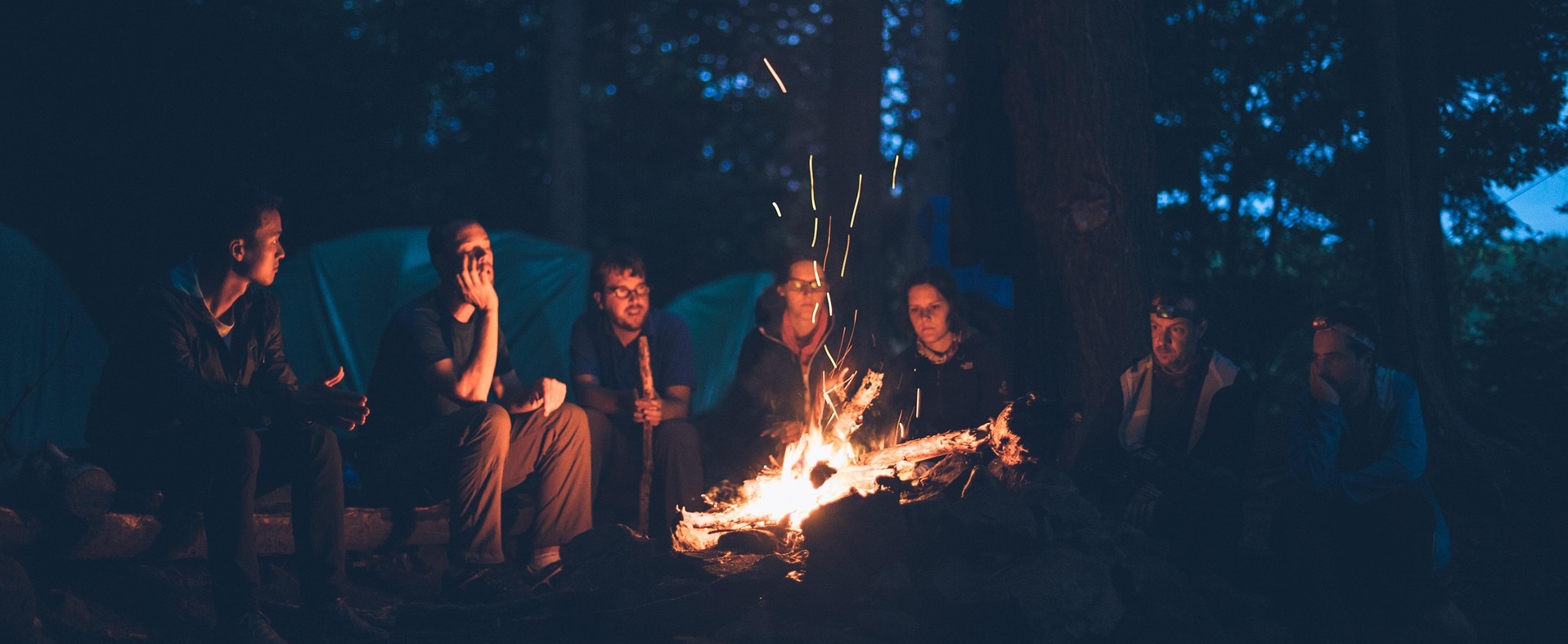 Campfire in the woods